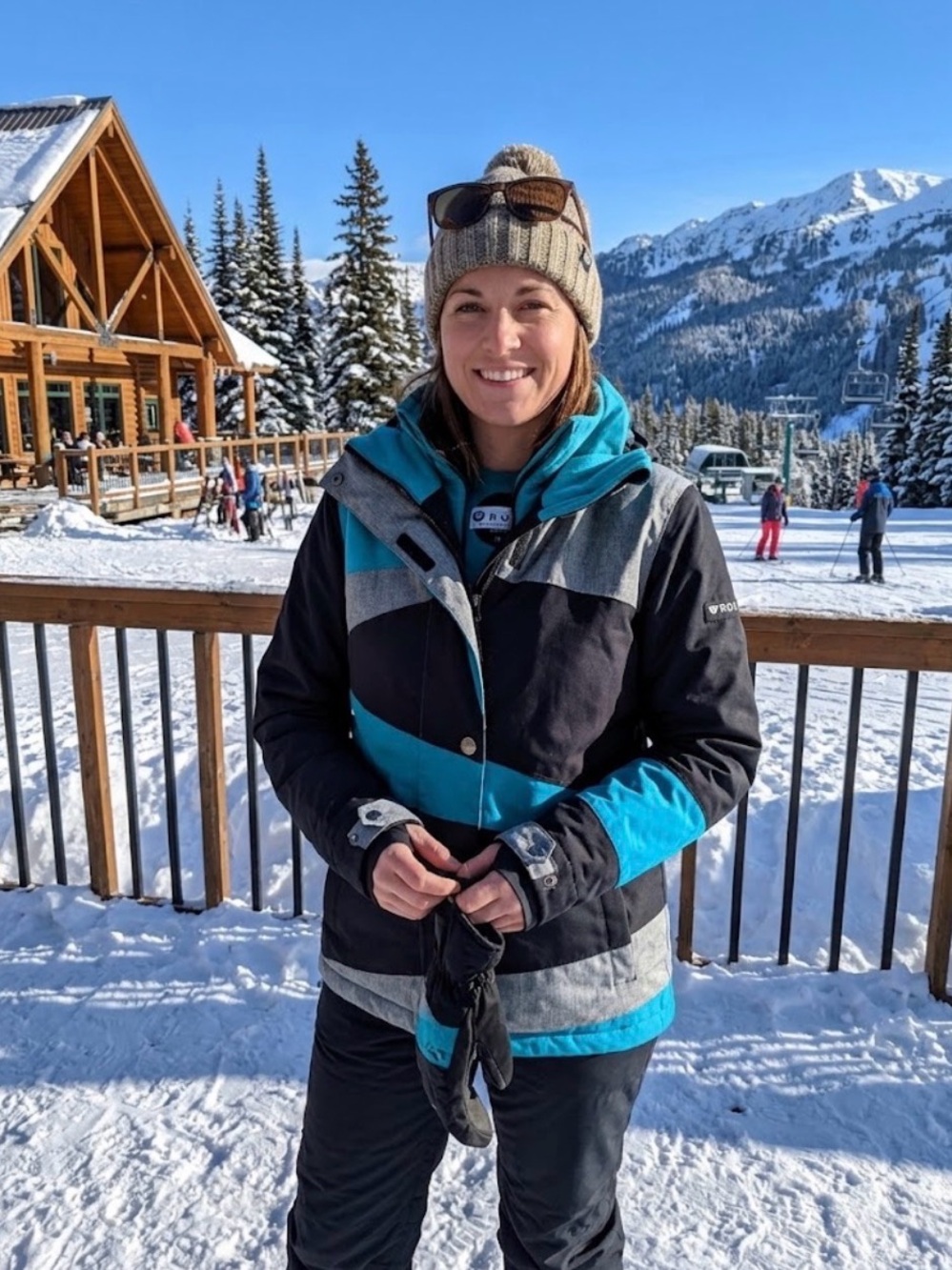 Roxy Black Teal & Gray Insulated Ski Jacket